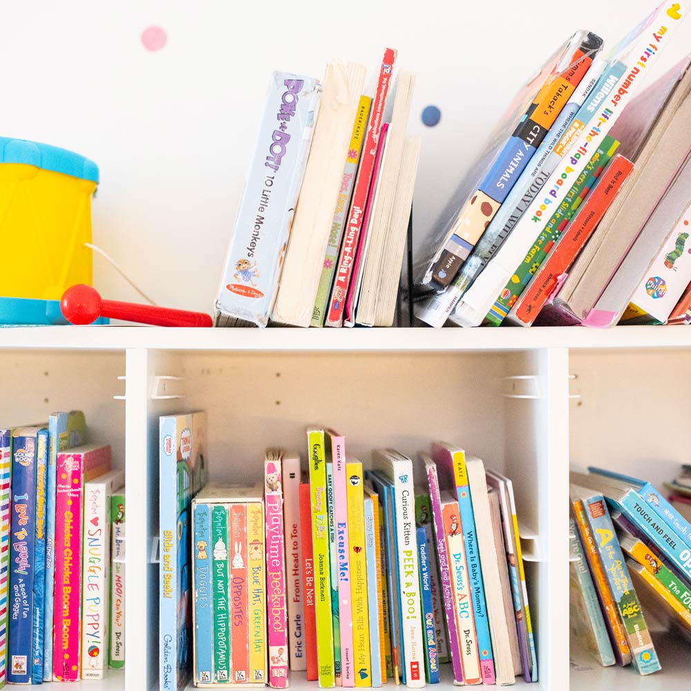 up early intervention clinic current clients bookshelf with books